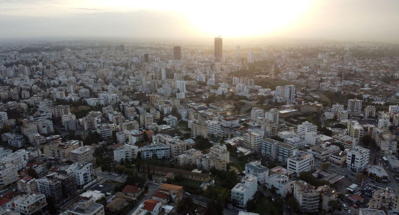 Vue aérienne de la capitale chypriote, Nicosie.