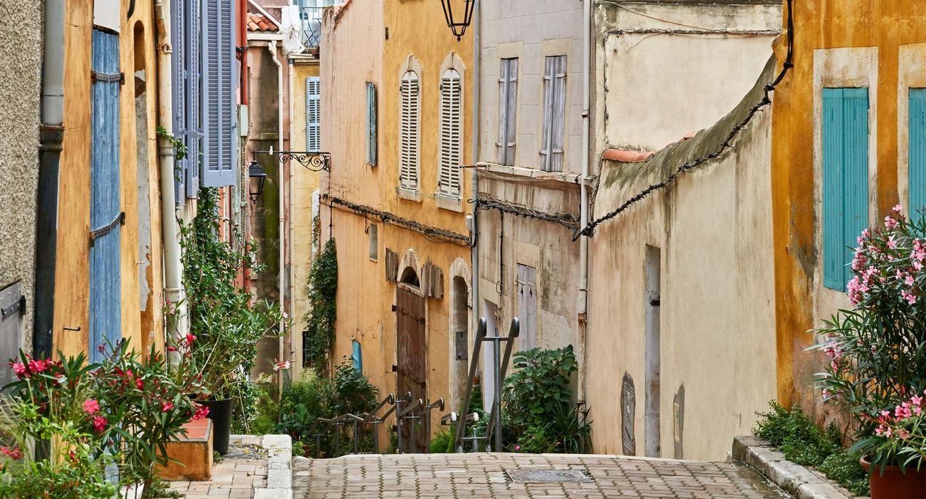 Vue du vieux quartier du Panier, à Marseille.