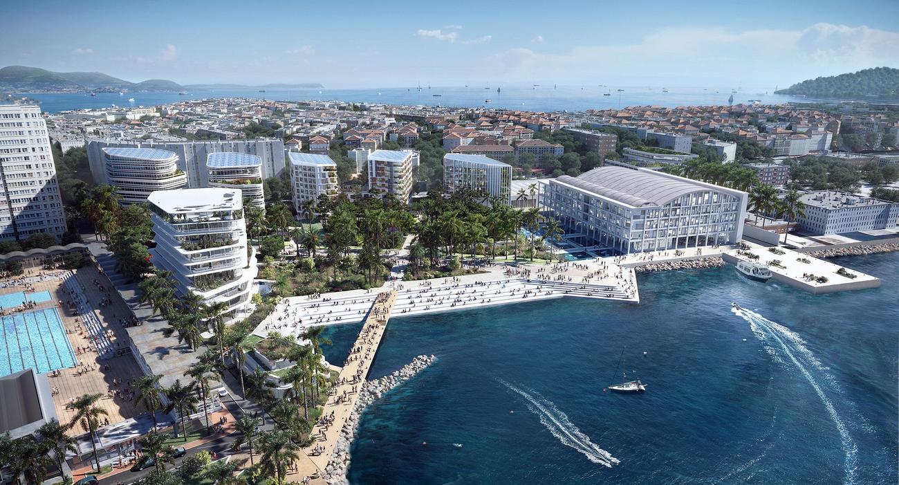 Le futur quartier de Toulon proposera plusieurs équipements dont un nouvel espace culturel situé dans la Halle Marine, un hôtel-spa 4* haut de gamme Marriott et un ensemble hybride mixant co-living et co-working.