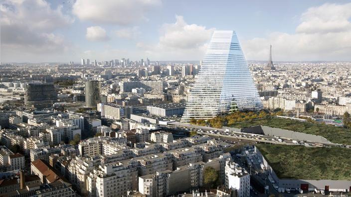 Avec 180 mètres de haut et 42 étages, la Tour Triangle deviendrait, une fois terminée, le troisième bâtiment le plus haut de Paris, derrière la tour Eiffel et la tour Montparnasse.