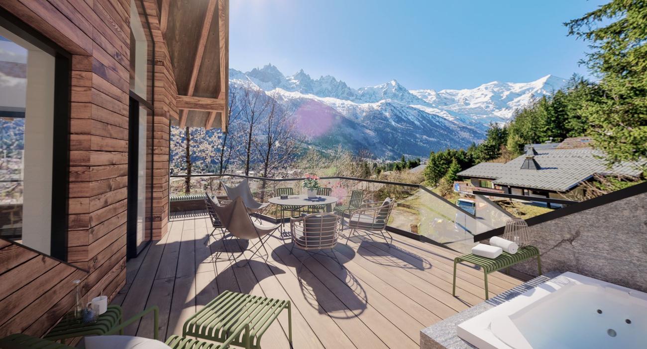 À Chamonix, ce chalet neuf de 340 m² avec vue sur le Mont-Blanc s’est vendu 5,9 millions d’euros.