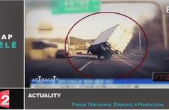 Zapping TV : les images folles d’un camion qui manque de se renverser sur une autoroute
