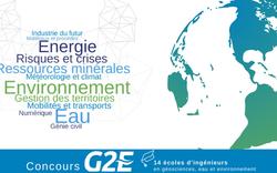 Le concours G2E pour des ingénieurs au défi de la gestion durable des territoires et des ressources
