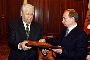 Eltsine et Poutine en 1999.