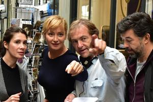 Virginie Visconti, Julie Ferrier, Didier van Cauwelaert,Stéphane Plaza,l’équipedu film J’ai perdu Albert.