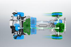 La chaîne de traction hybride rechargeable de la 3008.