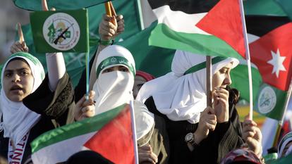 Manifestation de soutien aux Frères Musulmans à Gaza.