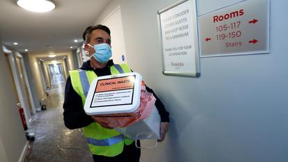A Belfast en Irlande du Nord, l’hôtel Ramada Wyndham accueille des patients convalescents du coronavirus.