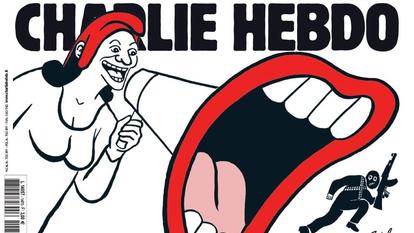 La couverture de Charlie Hebdo, en kiosque ce mercredi.
