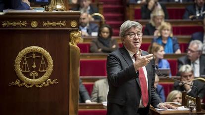 Jean-Luc Mélenchon à l’Assemblée nationale.