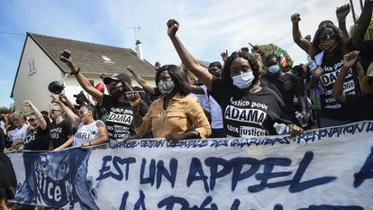 Manifestation d’un collectif de soutien à Adama Traoré.