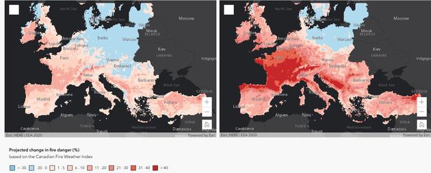 Des Cartes Pour Mesurer L’impact Du Réchauffement Climatique En Europe