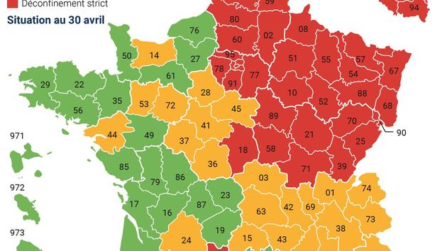 carte départements français