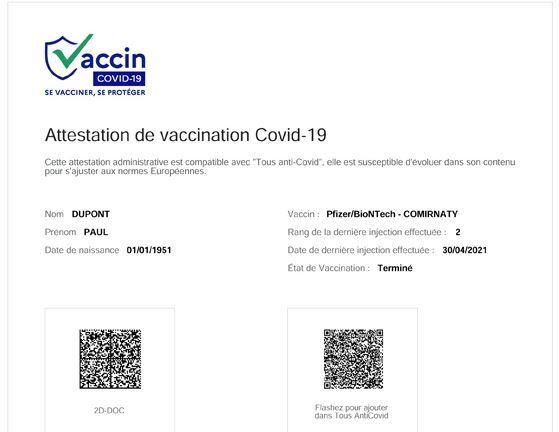 Lancement Des Attestations De Vaccination Anti Covid Pour Faciliter Les Voyages