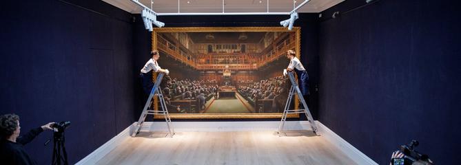 La réaction pleine d’ironie de Banksy après la vente record de son tableau