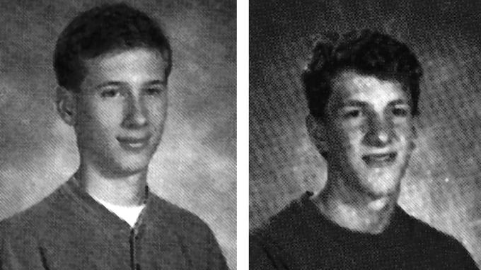 Eric Harris et Dylan Kebold en 1998 dans l’album de promotion du lycée de Columbine.