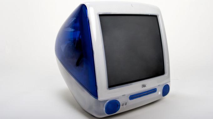 Le tout premier iMac, sorti en 1998.