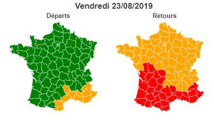 Vacances d'été: Une journée classée rouge dans le sens des retours Vacances d'été: Une journée classée rouge dans le sens des retours