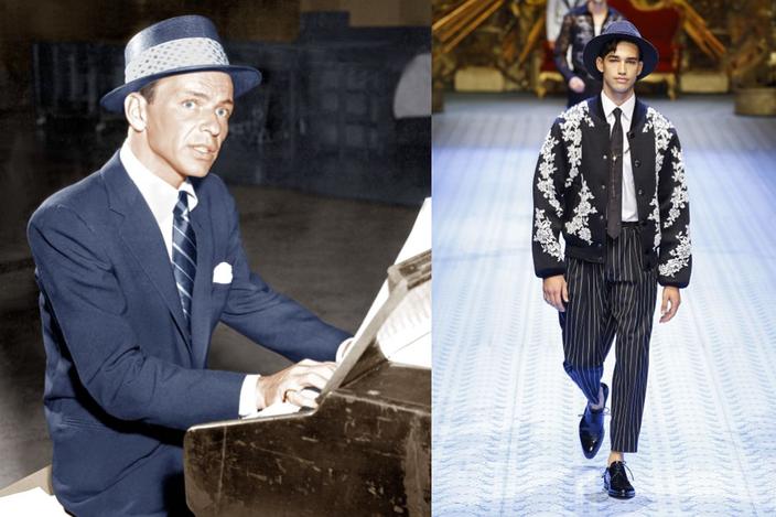 Cravate En Soie Frank Sinatra Salute - Bicolore Bordeaux - Neuf Avec étiquette