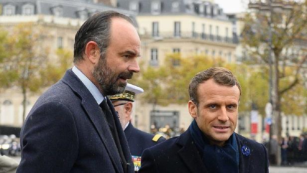 Emmanuel Macron et Edouard Philippe le 11 novembre 2019.