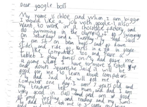 Lire article Une petite fille de 7 ans postule chez Google, le PDG du géant américain lui répond