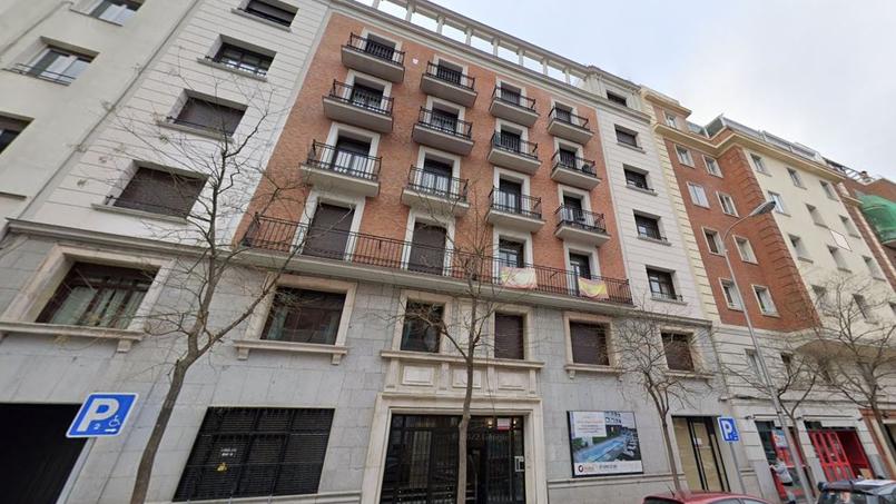 L’immeuble où vit Luis Rubiales, l’ex-président de la Fédération espagnole de football, à Madrid.