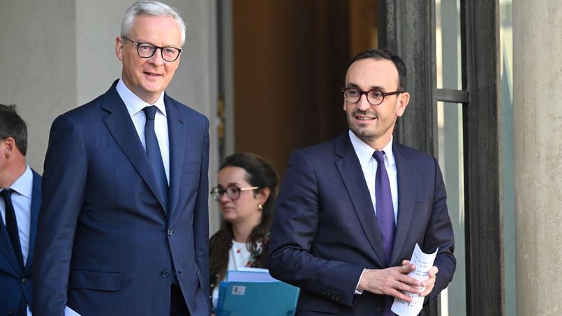 Thomas Cazenave (à droite) aux côtés de Bruno Le Maire.