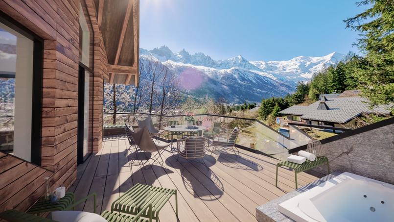 À Chamonix, ce chalet neuf de 340 m² avec vue sur le Mont-Blanc s’est vendu 5,9 millions d’euros.