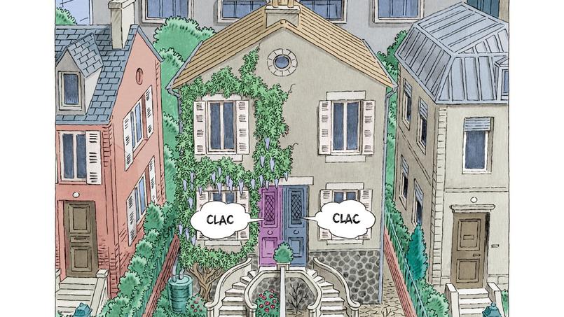 Graphiquement, l’opposition entre les deux sœurs est représentée par des planches coupées en deux, avec un effet miroir.