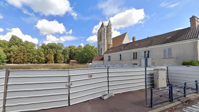 Vue du centre-bourg de Morigny-Champigny où les travaux ont pris du retard.