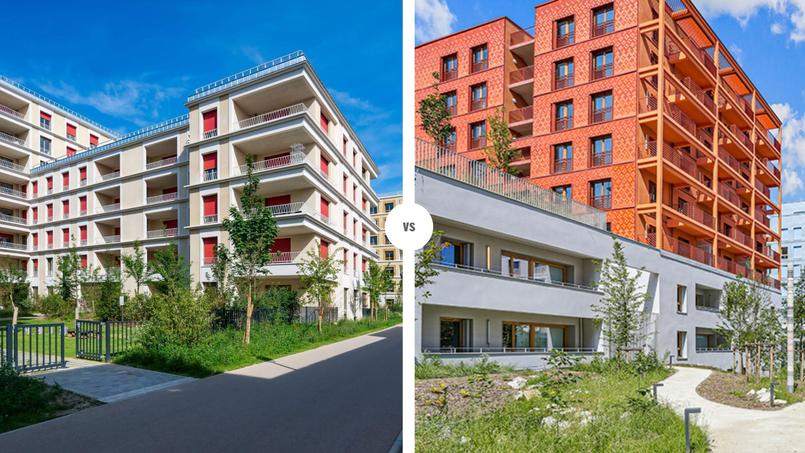 Le prix tourne plus autour de 4000 euros par mètre carré pour les logements situés au sein du village des médias (à gauche) et autour de 6000 euros pour le village des athlètes (à droite).