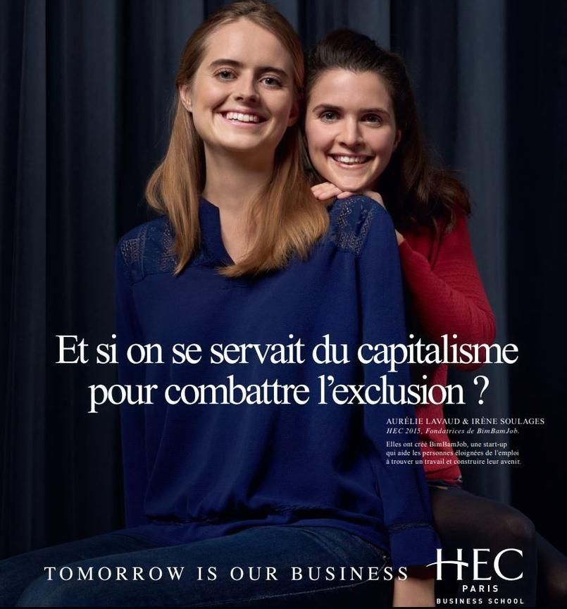 L’une des affiches de la nouvelle campagne HEC
