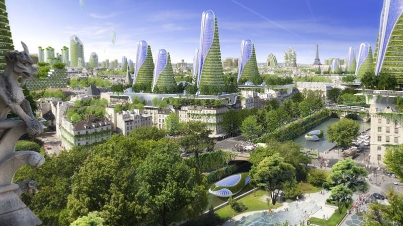 Une vision futuriste de Paris, réalisée par le cabinet d’architectes Vincent Callebaut. Crédit: Vincent Callebaut Architecte (VCA).