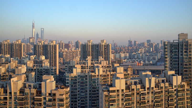 Vue de Shanghai depuis le quartier Yanqiao Xiang, à Shanghai. Crédit: Flickr @ leniners.