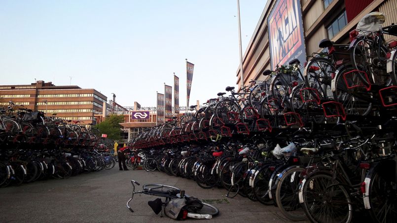 Chaque jour à Utrecht, 100.000 personnes utilisent leur vélo pour se déplacer. Crédit Photo: Flickr.