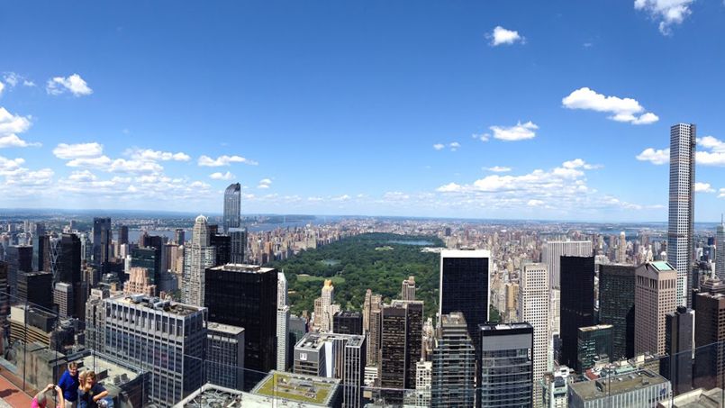 Une vue panoramique de New York, depuis le Rock Observation Deck.