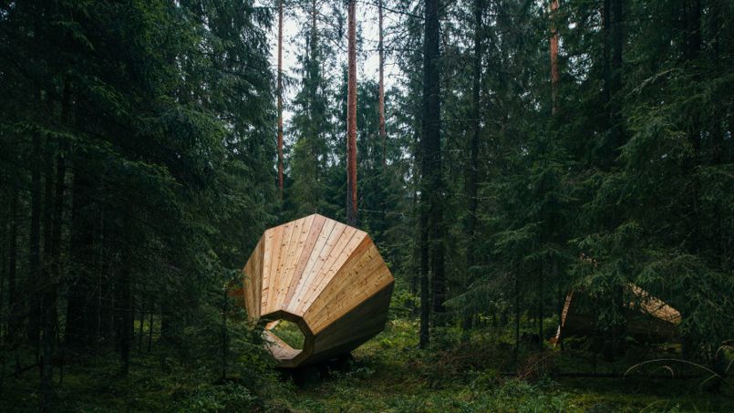 Lire article «Écouter la forêt» avec un cornet acoustique géant, le drôle de projet d’étudiants estoniens