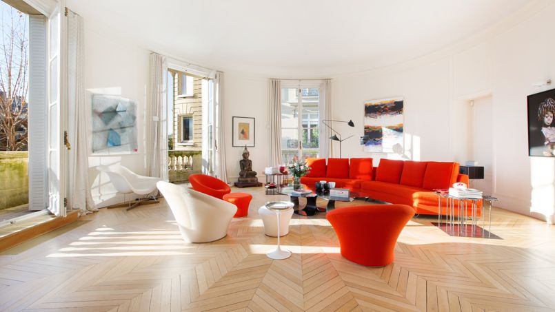 Dans le 16e arrondissement parisien, ce lumineux appartement de 320 m² a été vendu 12.5000 €/m² par Féau. Crédit: Sébastien Dondain/Féau
