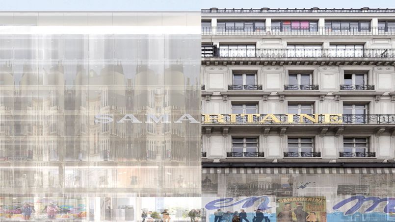 Le projet de façade de la Samaritaine. Crédit: Sanaa.