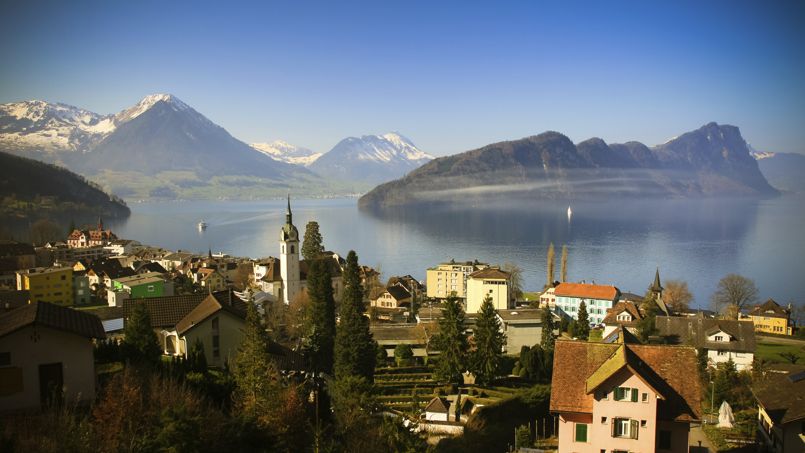 Les rives du lac de Lucerne, en Suisse.