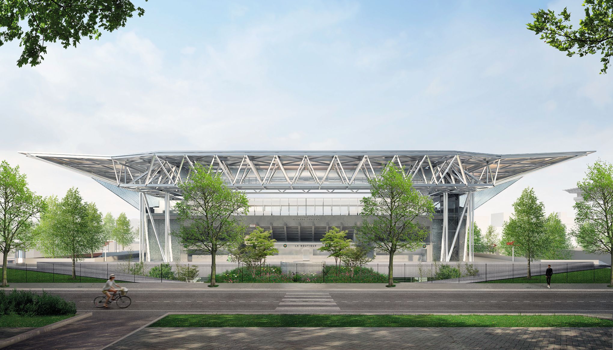Roland-Garros: le futur toit du court Suzanne-Lenglen dévoilé