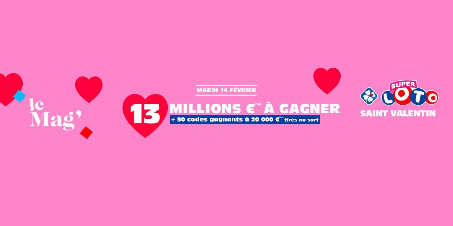 Loto 14 Fevrier 2023 Code Super Loto LOTO Saint-Valentin du mardi 14 février 2023: comment remporter 13 millions d'euros?