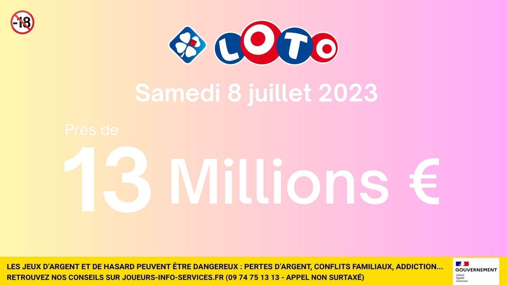 Résultats Du Loto De Samedi 8 Juillet 2023 LOTO du samedi 8 juillet 2023: comment remporter 13 millions d'euros?