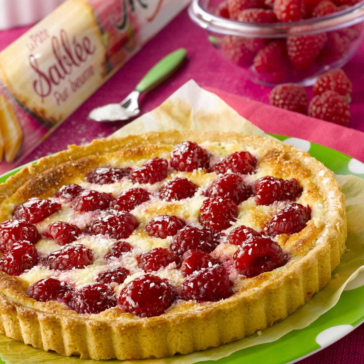 Recette Tarte Sablée Aux Framboises Et Mousse De Coco Cuisine Madame Figaro