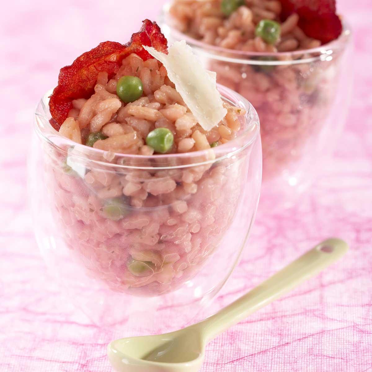Recette risotto rose Cuisine / Madame Figaro