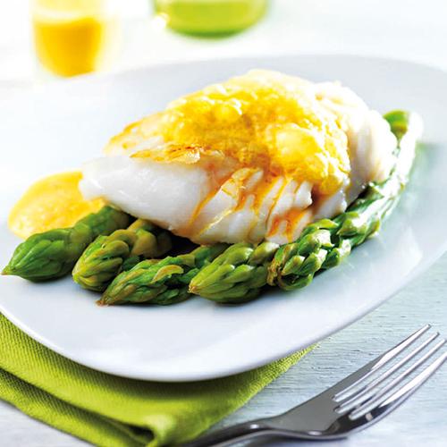 Recette cabillaud aux asperges, crème de lait safrané Cuisine