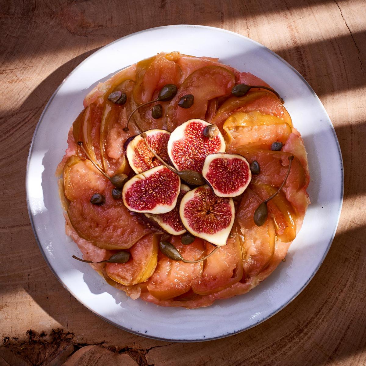 Recette tarte tatin aux figues, pommes et câpres Cuisine