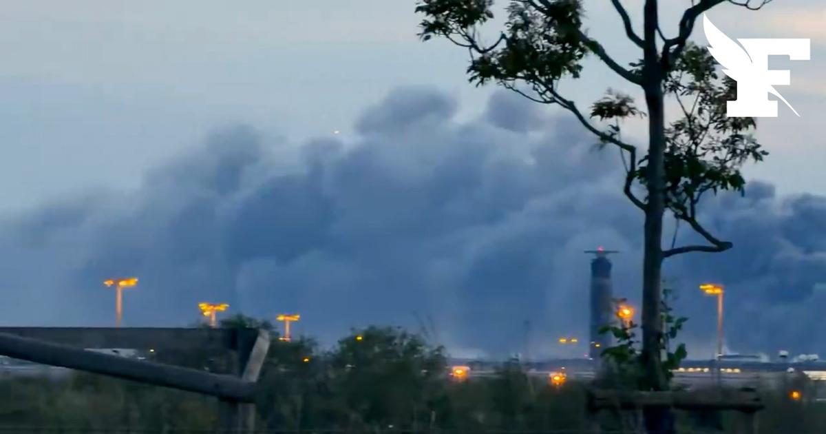 Un impressionnant incendie près de l'aéroport de Roissy