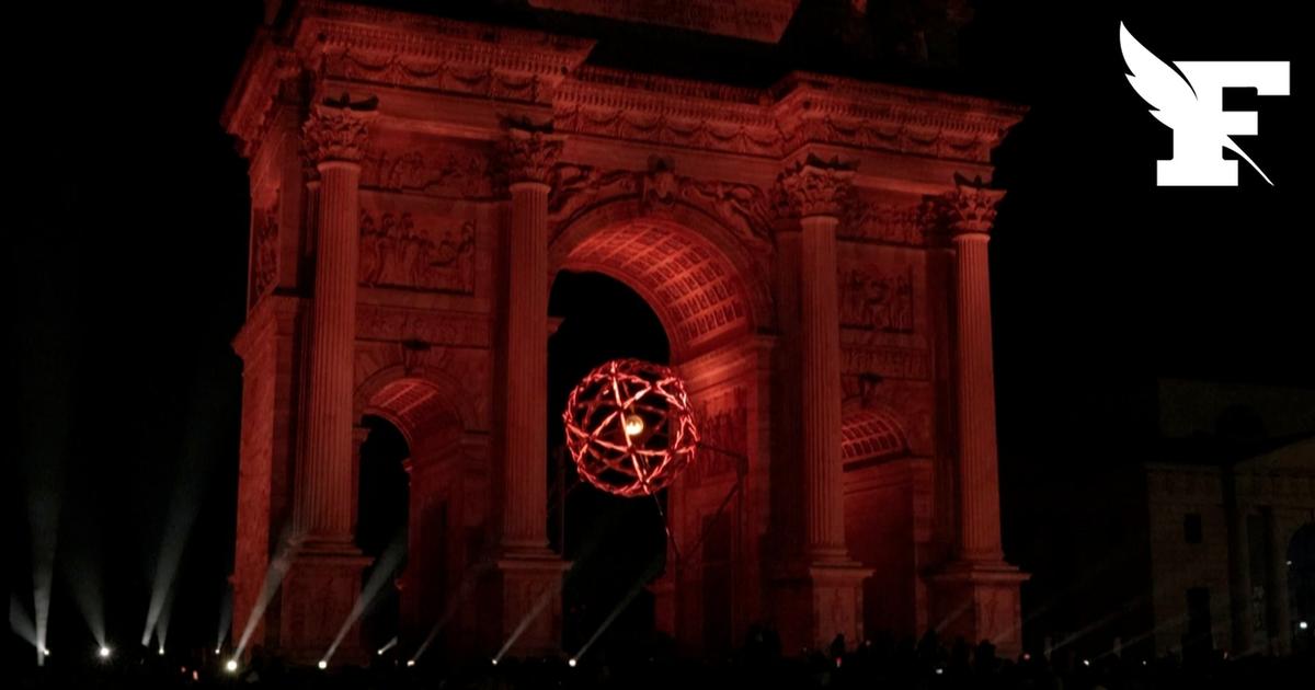 JO d'hiver 2026: les images de la vasque olympique allumée sous l'Arc de la Paix à Milan