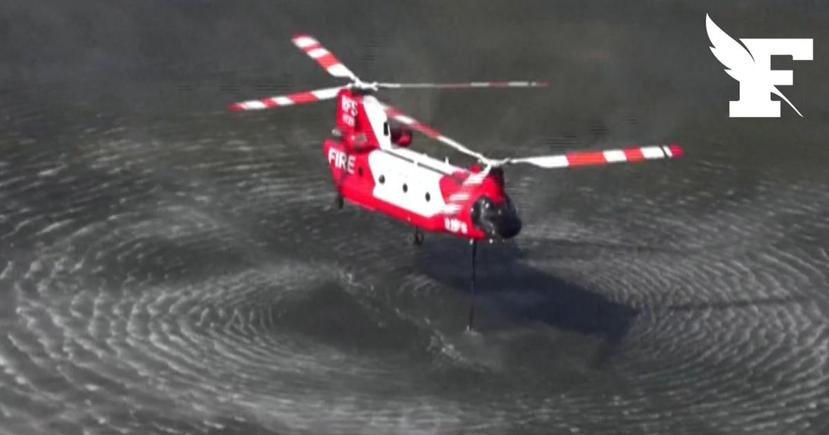 Incendies: les images du Chinook australien en entraînement dans les Landes